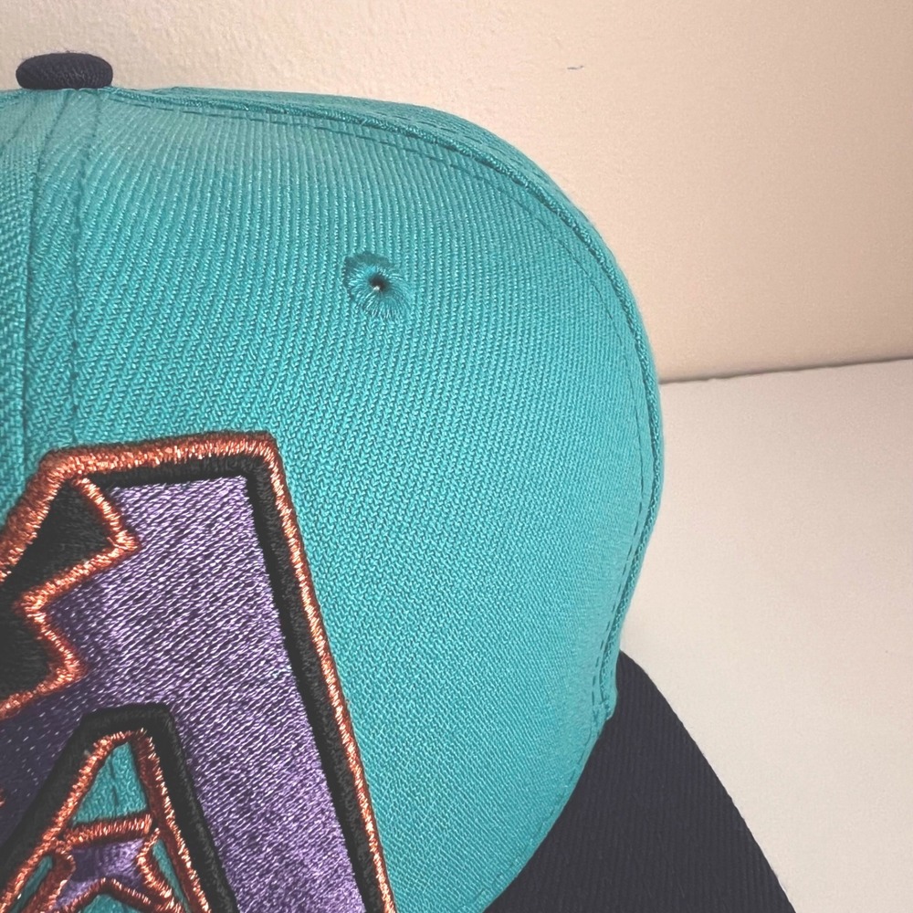New Era 9FIFTY Arizona Diamondbacks Snapback Hat Teal Purple Cooperstown Mens - Picture 2 of 7